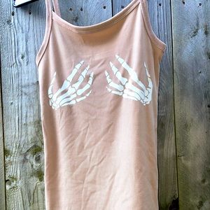 Size small light peach tank top